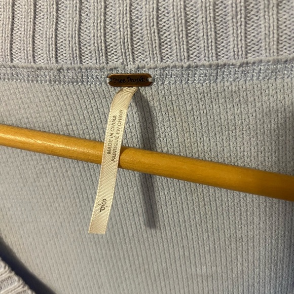 Free People Fairground Thermal Sweater Sky Blue Size Small - Picture 7 of 11